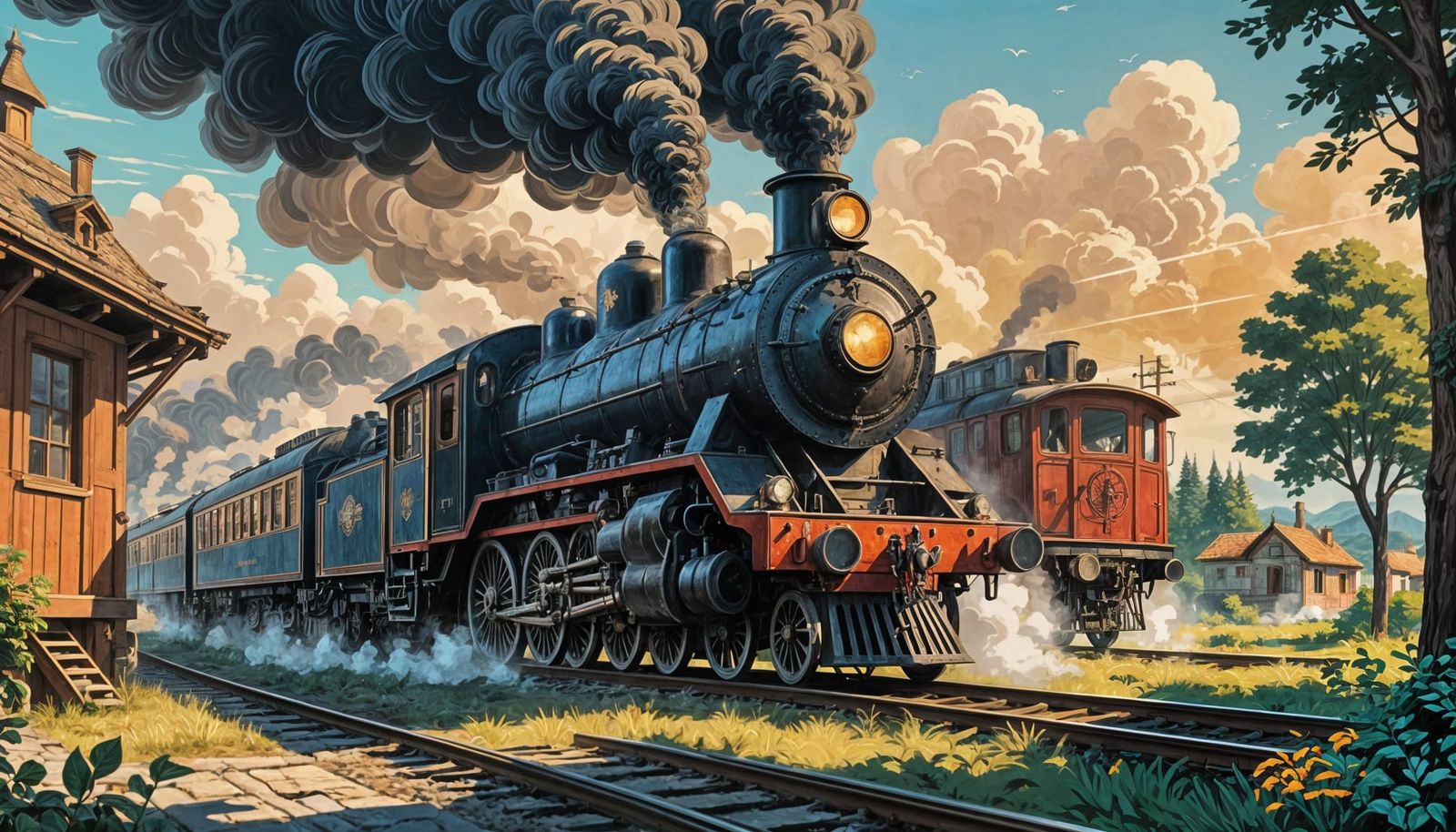 Timeless Orient Express Cartoon in Fleischer Style