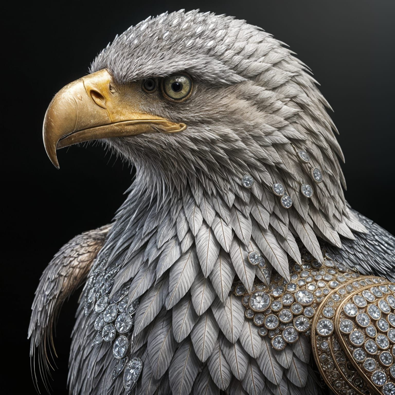 Diamond Eagle: A Mesmerizing Realistic Creation