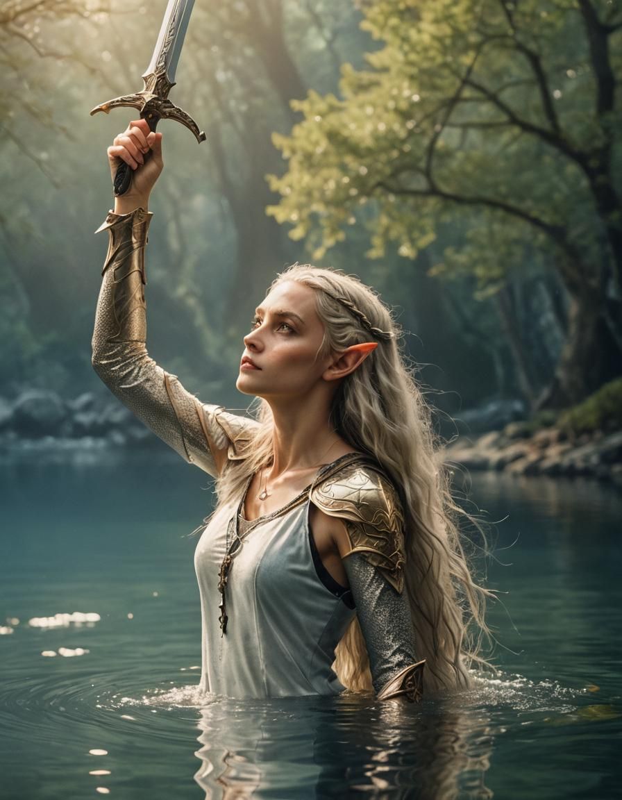 Elven Warrior Portrait in Lord of the Rings Style