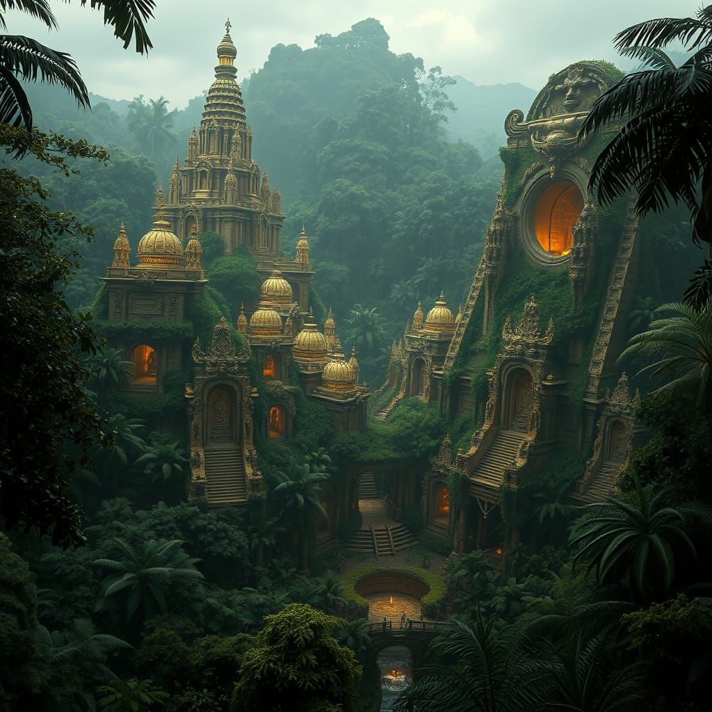 Lost City of Gold in Amazon, Giger Style