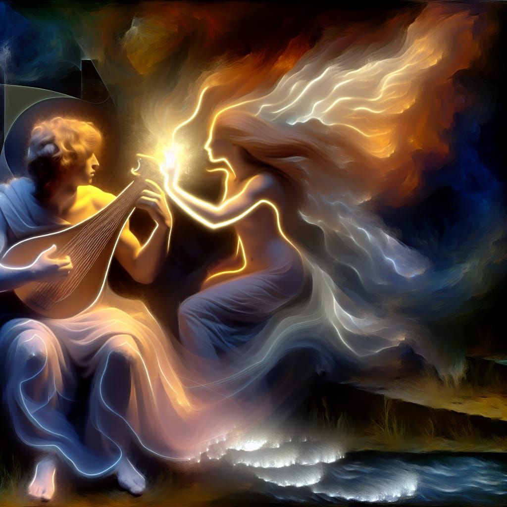 Orpheus and Eurydice in Divine Light