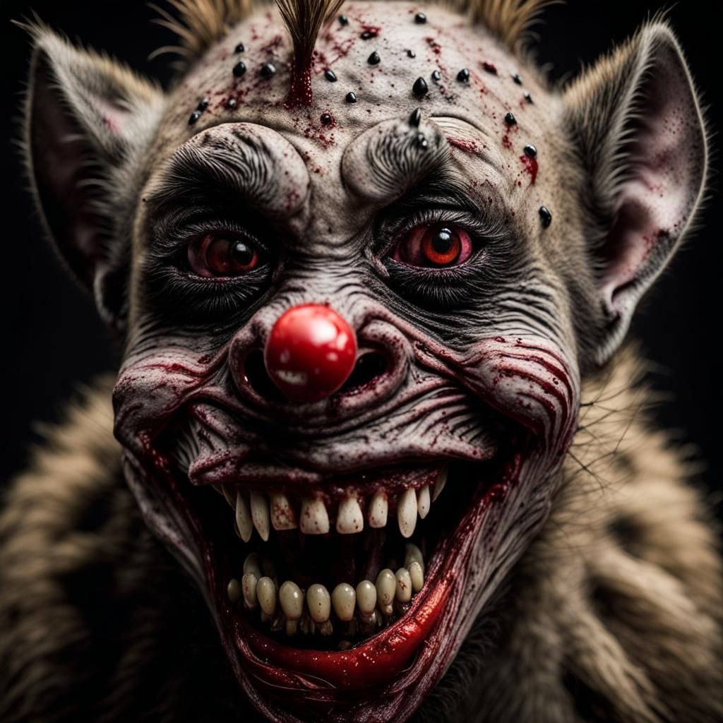Maniacal Zombie Monkey Hybrid Creature Portrait