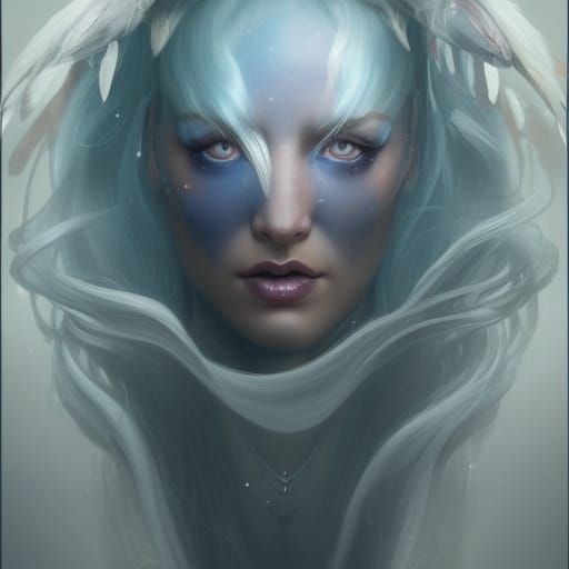 Ghost Goddess Portrait in Fantasy Art Style