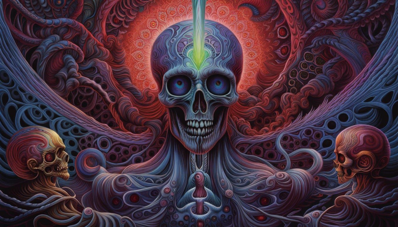 Psychedelic Nightmare: Detailed Horror Concept Art