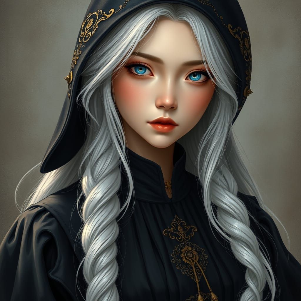 Mystical Asian Woman in Medieval Attire