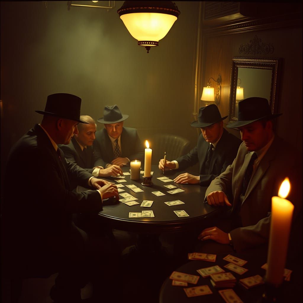 1920s Mob Bosses Plot in Smoky Speakeasy