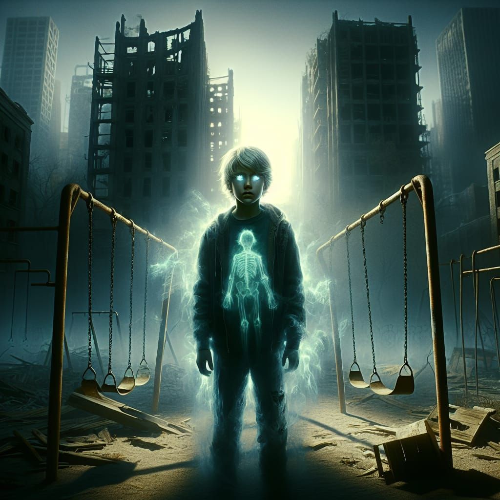 Post-Apocalyptic Boy and Spectral Friends