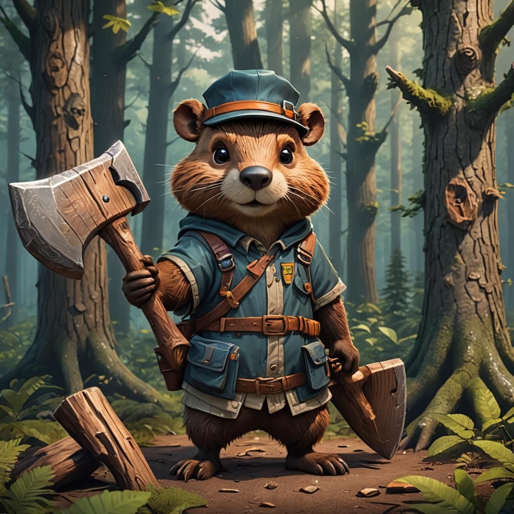 You stil use your teeth to fell trees? How quaint.