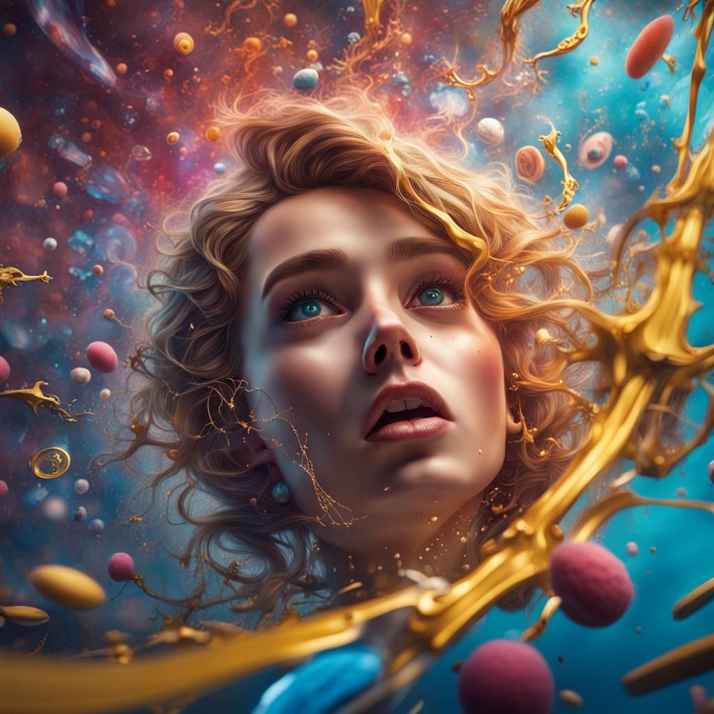 Alice in Quantum Wonderland: Hyperrealistic Concept Art
