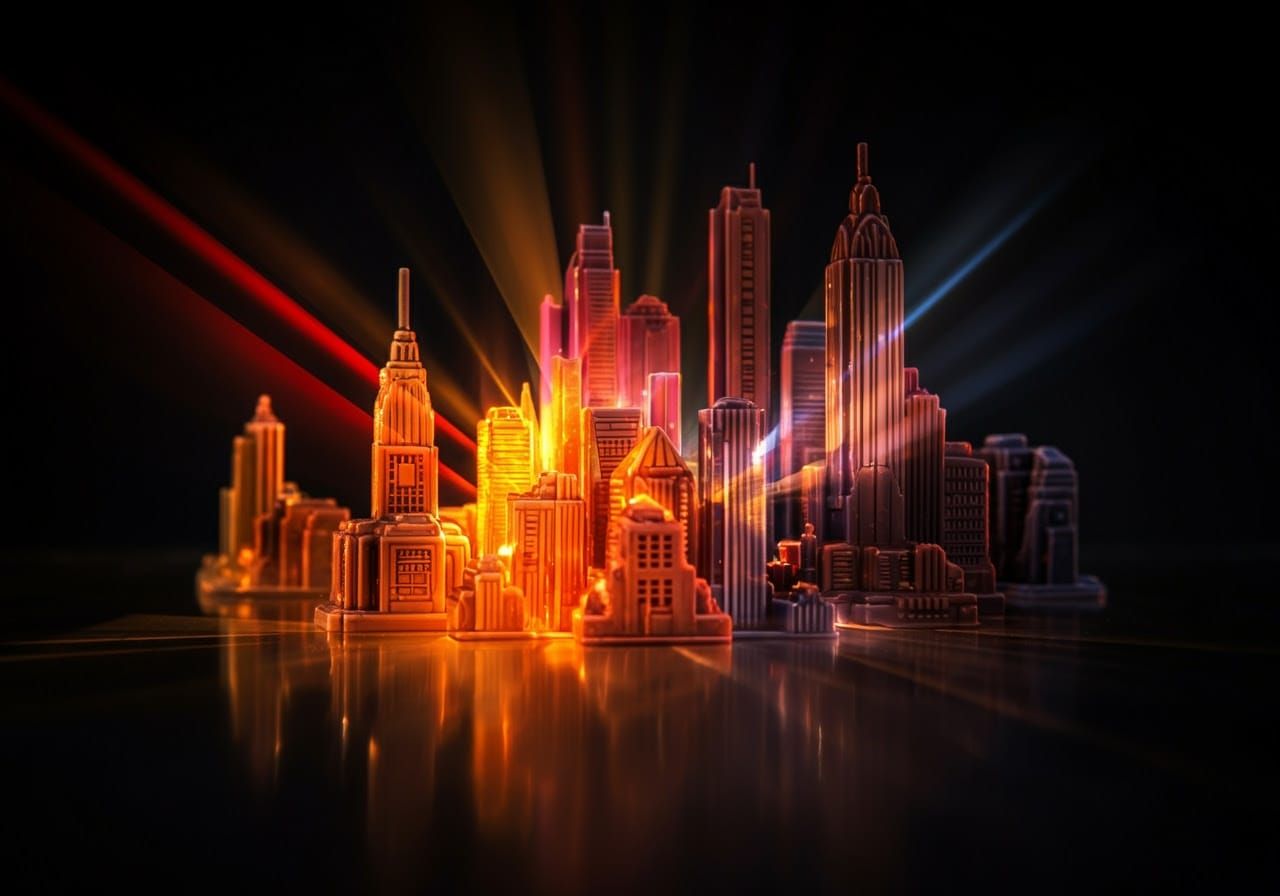 Prismatic City of Refracted Sunlight