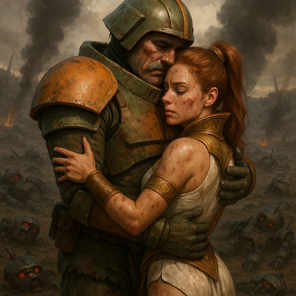 Hyper-Real Embrace on a Robot Battlefield