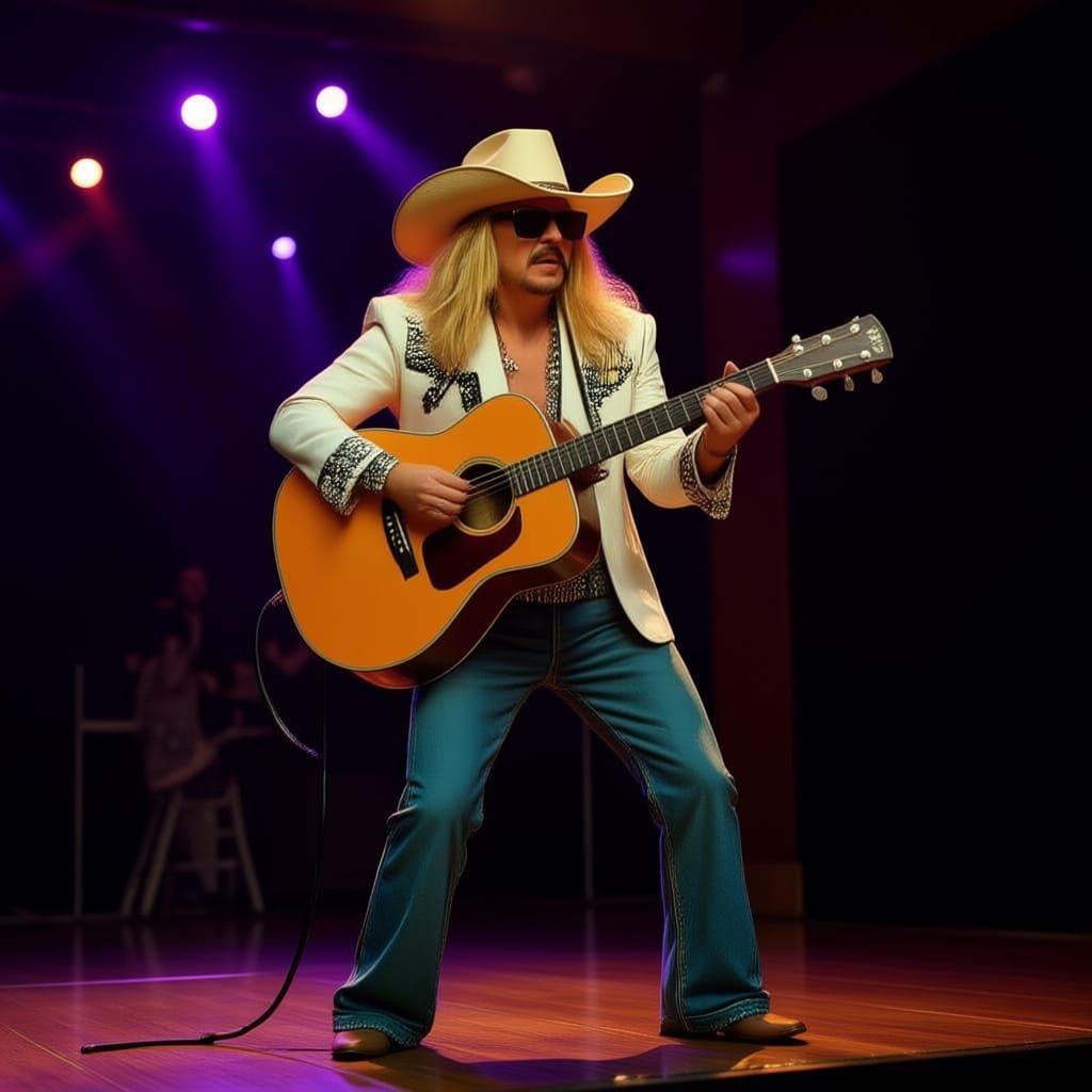 Miniature Kid Rock Performs on Beautiful Island with Stream