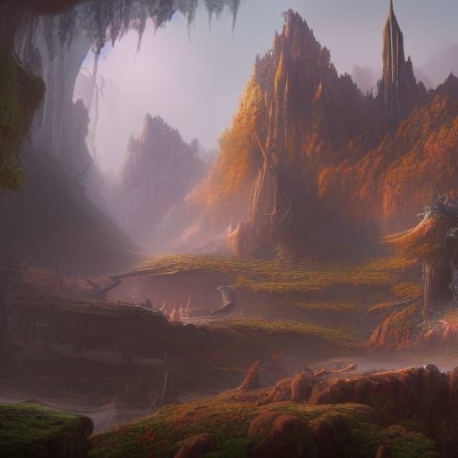 Evocative Matte Painting of Sadness in Deep Color