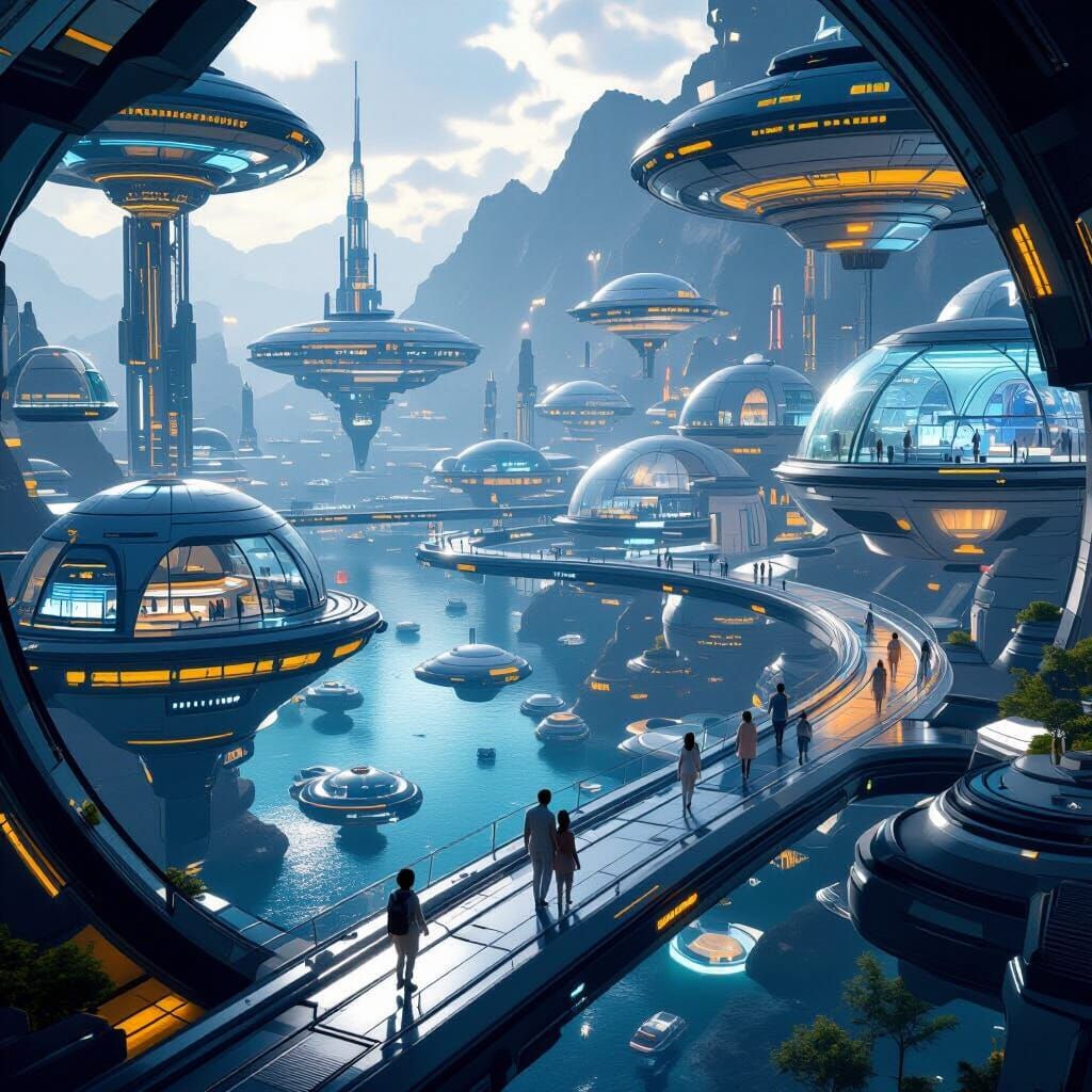 Futuristic Human Habitats of 2100: A CGI Vision