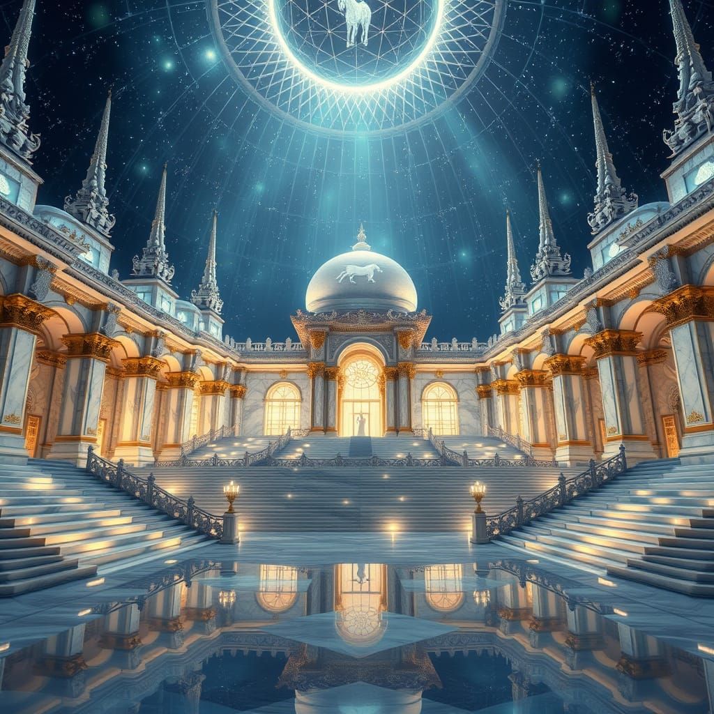 Majestic Palace of Luminous Marvels in the Cosmos