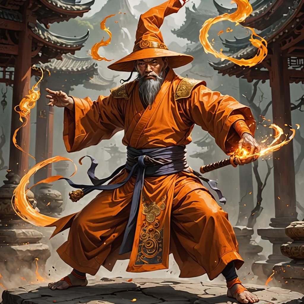 Orange Wizard Monk