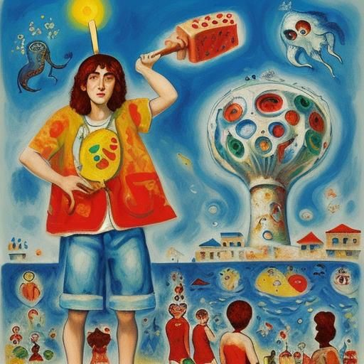 Amoebas' Sunny Day: Surrealist Dream