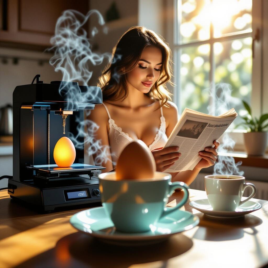 Breakfast egg printer