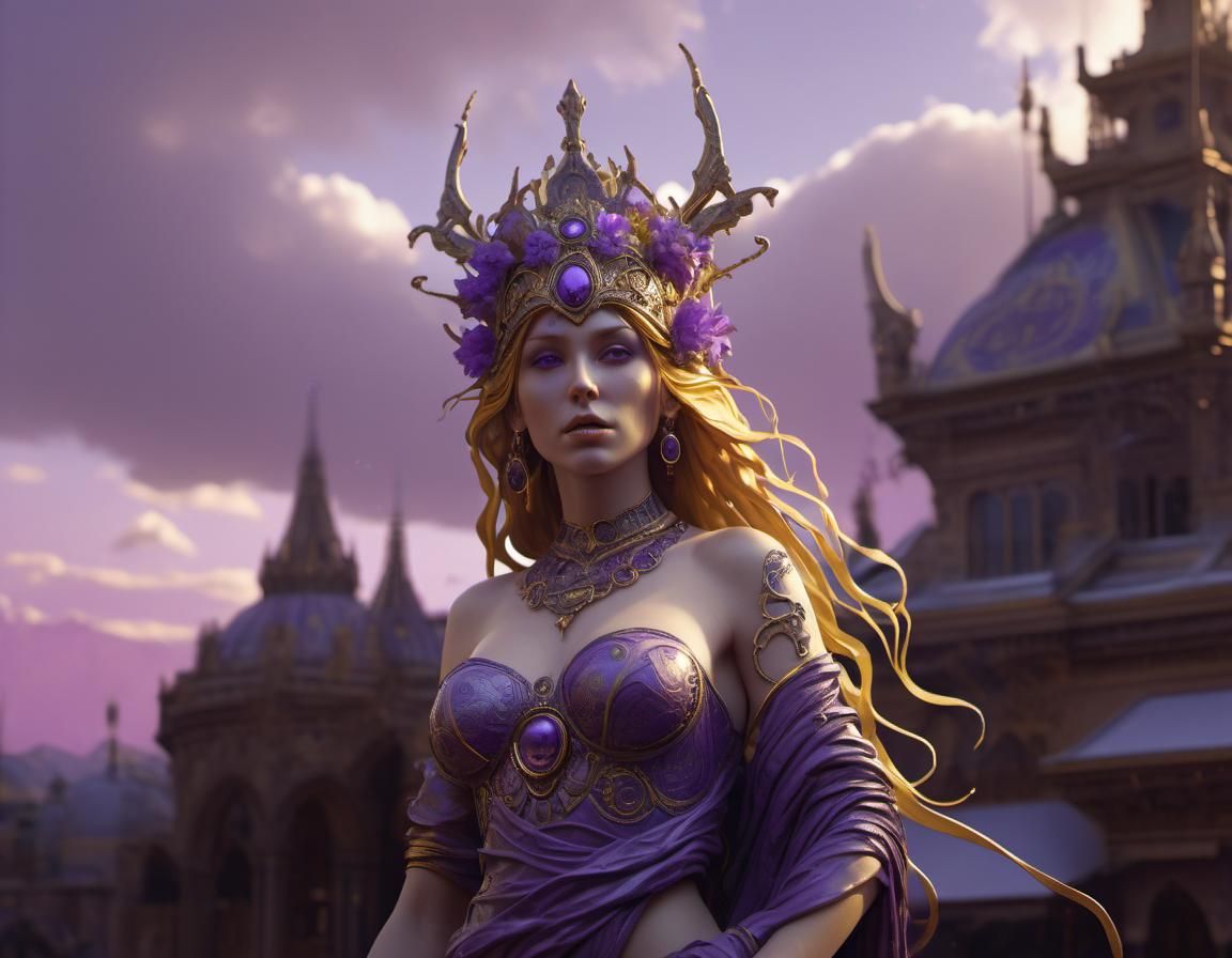 Porcelain Goddess: Dark Fantasy Masterpiece in 8K