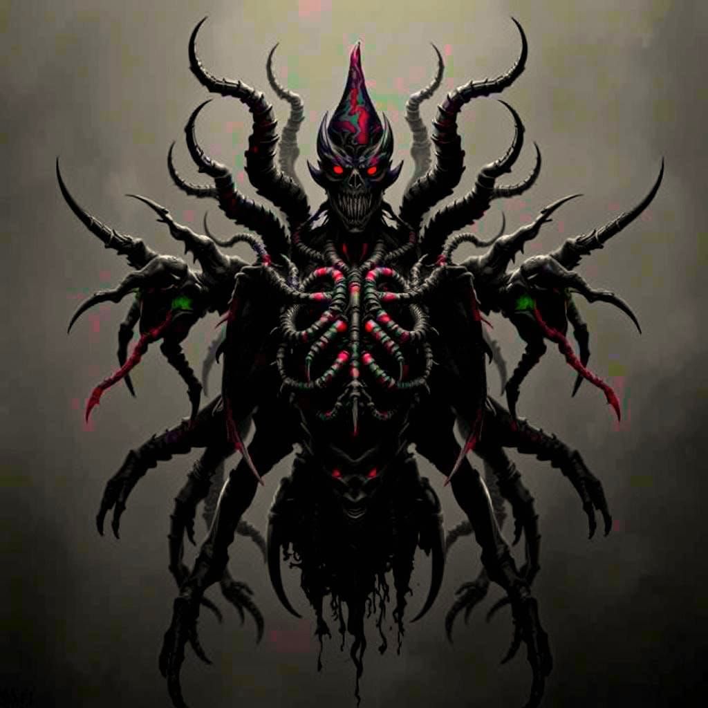 Demonic Creatures in Giger-Inspired Dark Masterpiece