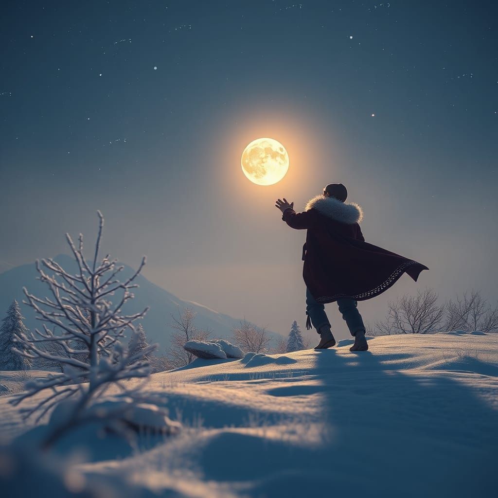 Winter is Coming, Sun and Moon, Digital Render