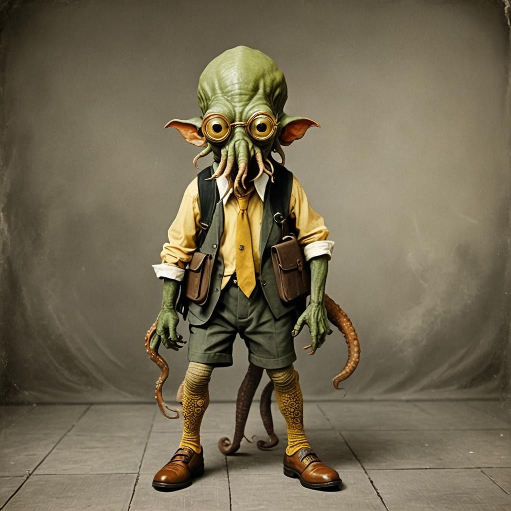 Cthulhu Goes to School, Hyperrealistic Concept Art