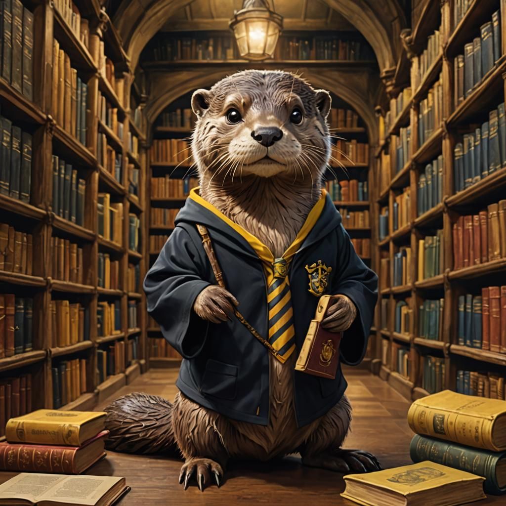 Harry Potter Otter in Hufflepuff Uniform