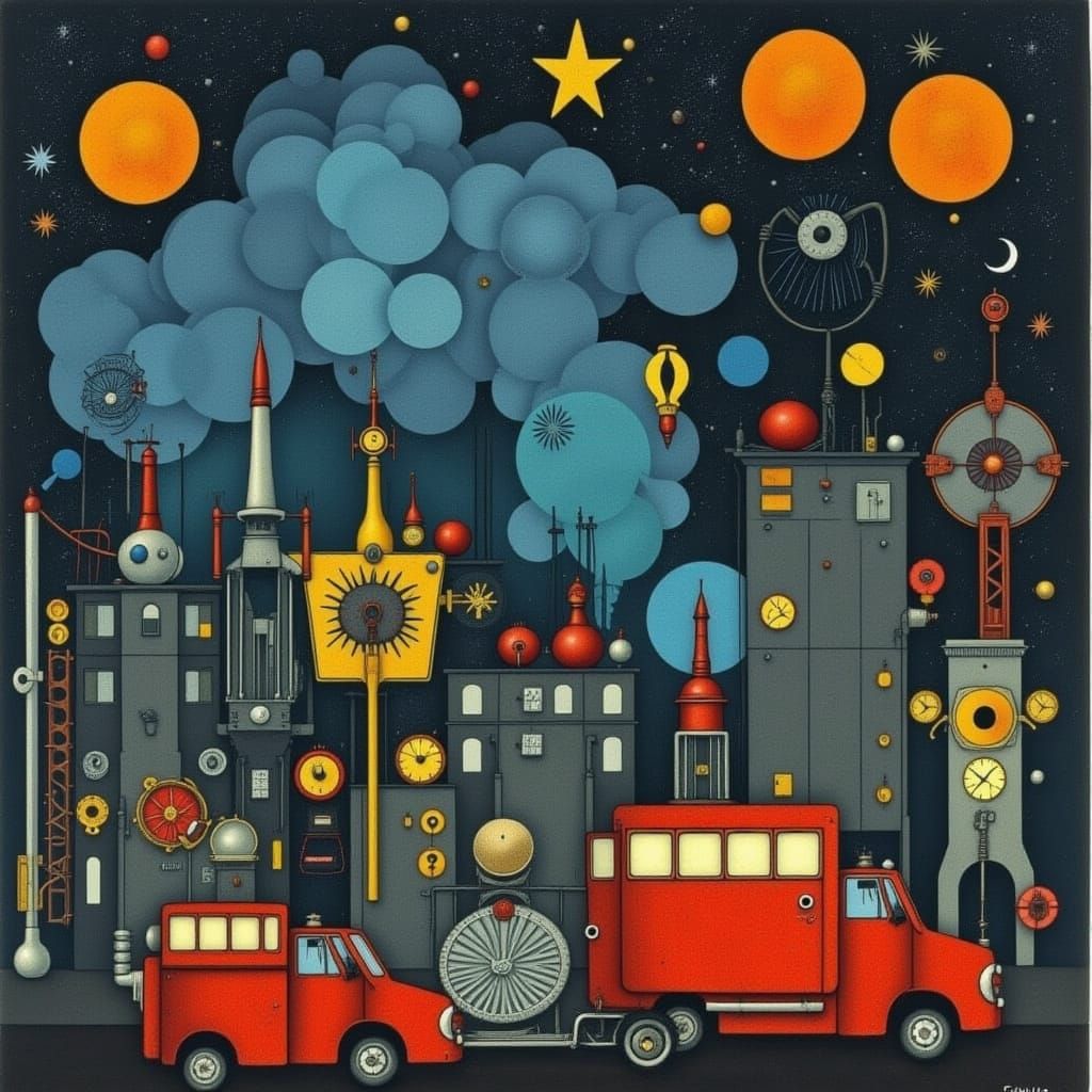 Abstract Geometric Composition in Mondrian Style