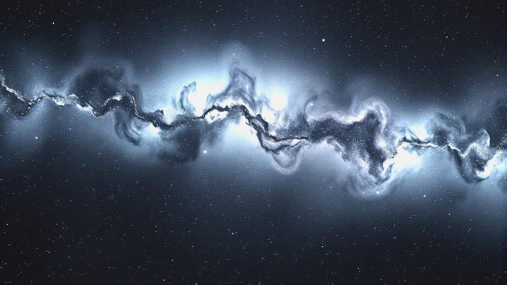 Cosmic Galaxy in Charcoal Realism