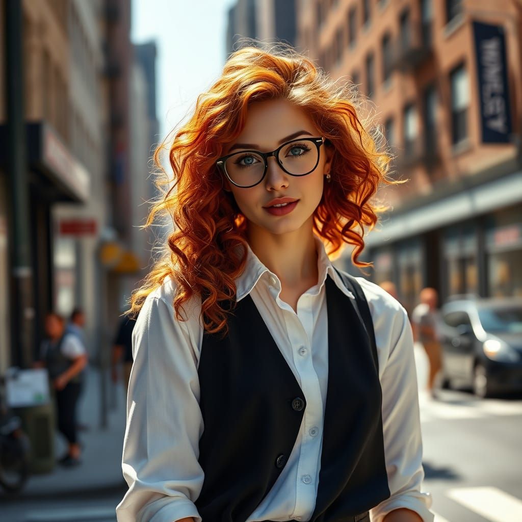 Elegant Young Woman in Summer Chic