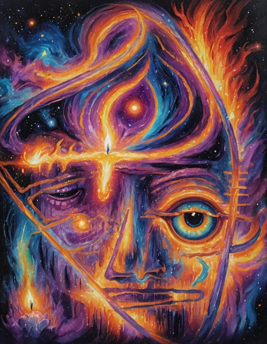 Astral Entity with Candle Flame Head