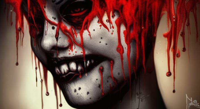 Creepy Voodoo Doll in Dark Alley with Red Fog