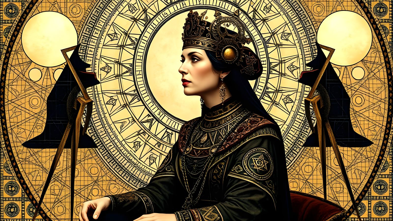 Geometric Portraits of a Reverend Mother in Abstract Art