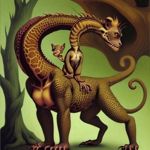 Surreal Hybrid Animals in Deep Color