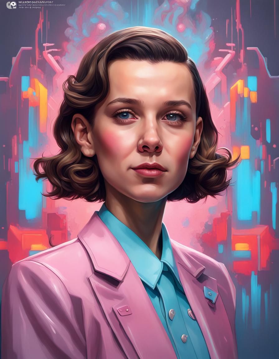 Millie Bobby Brown as Pee-Wee Herman Portrait