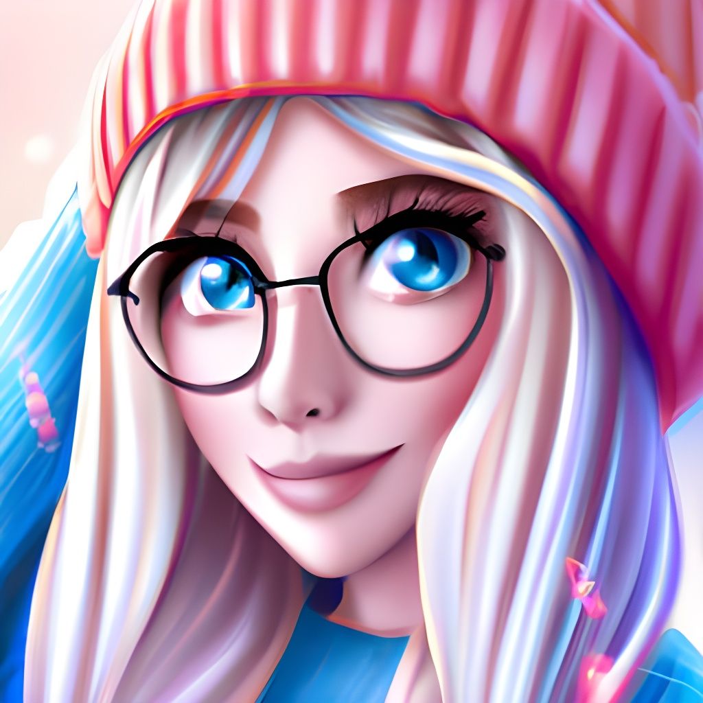 Anime Girl with Pink Beanie in Digital Art Style