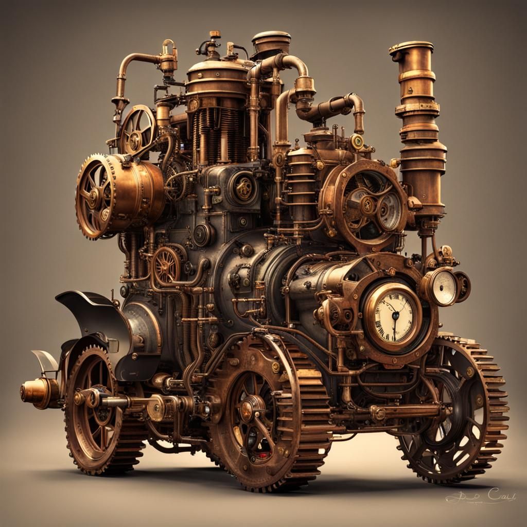 Steampunk Engine Cars