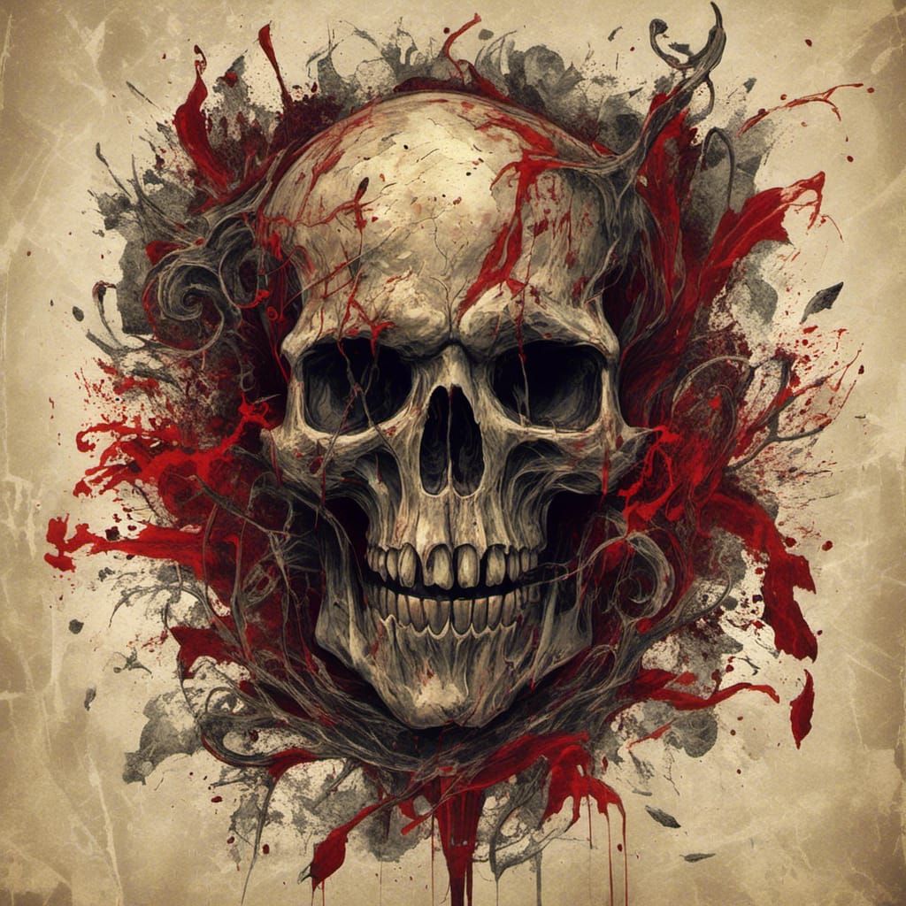 Chaotic Hellscape: Macabre Digital Illustration