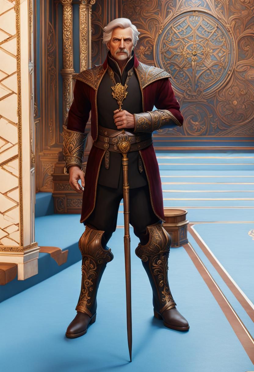 Baron Longsdale in Mansion Hall: Fantasy Concept Art