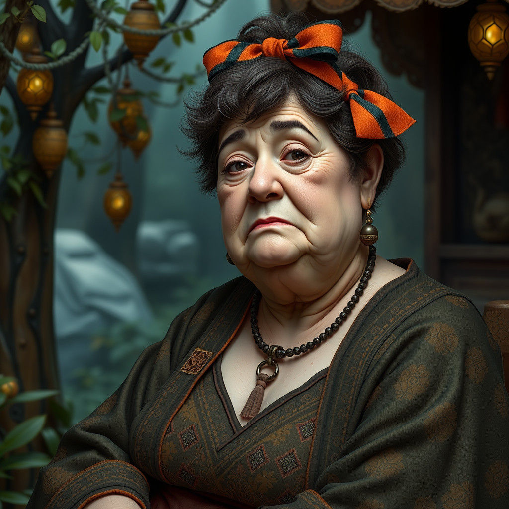 Mature Woman Portrait in Fantasy Art Style