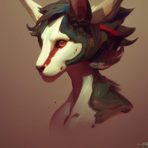 Peppermint Tea Animal Portrait in Hyperdetailed Style