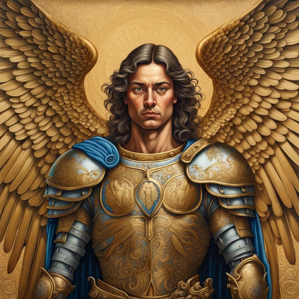 Archangel Michael in Golden Armor