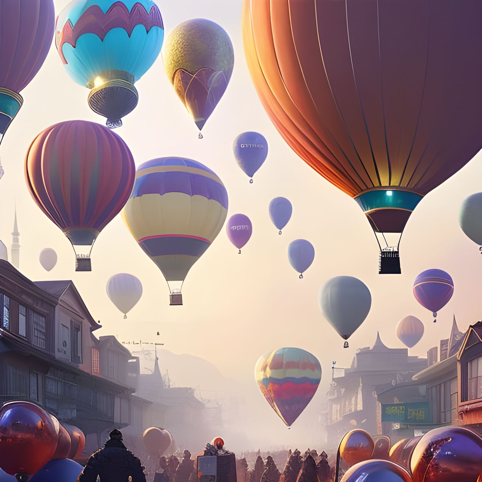 Grand Balloon Festival: Epic Fantasy Art