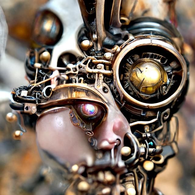 Clockwork Techno-Spirit in Astral Space: Steampunk Automaton