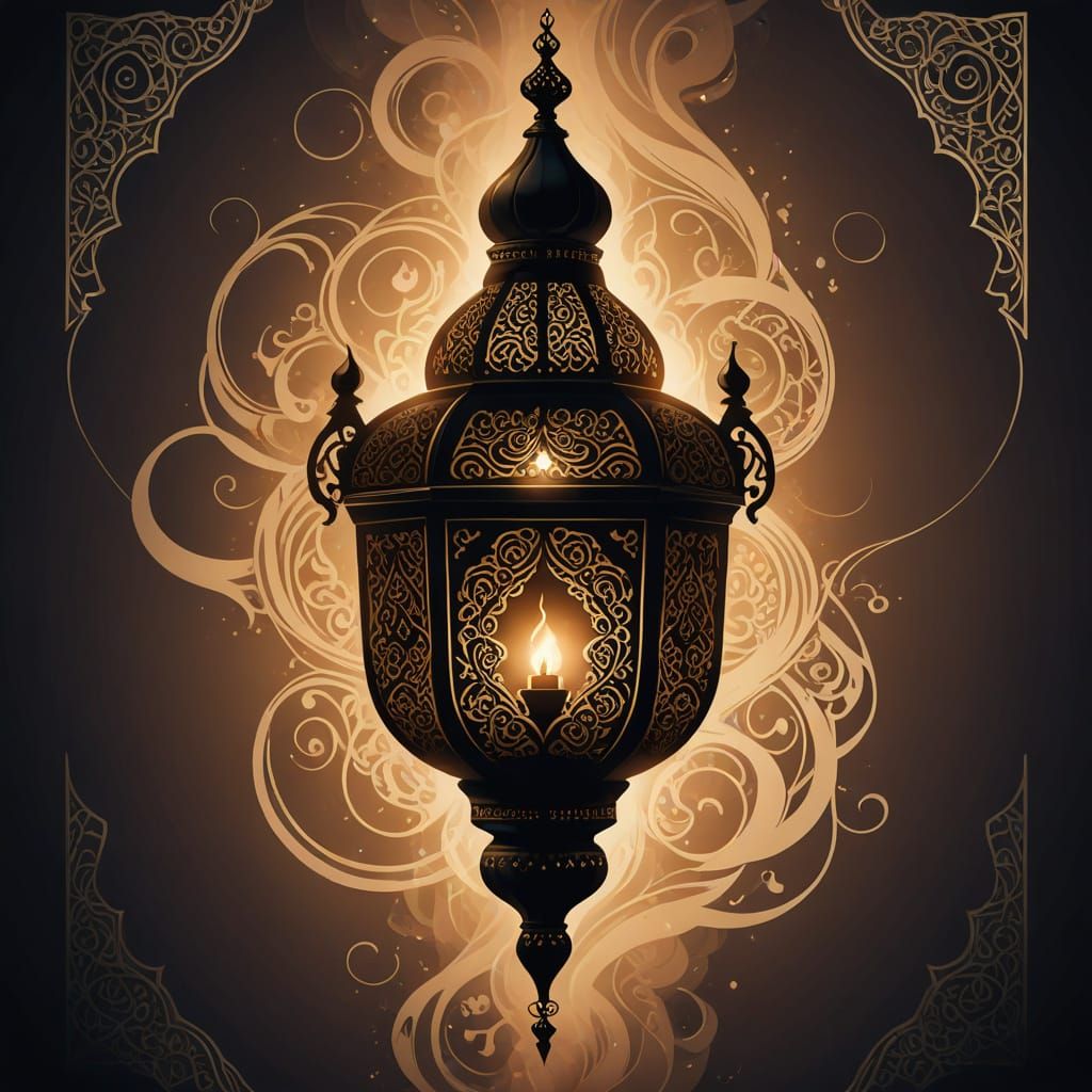 Elegant Djinn Family Portrait in Arabic Style