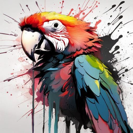 Colorful Parrot Generated by AI