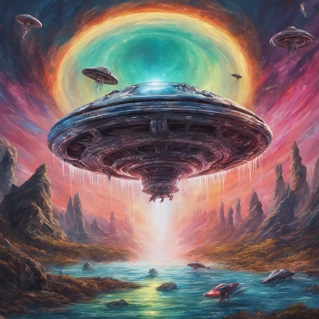 Hyperrealistic Aliens Emerge from UFO