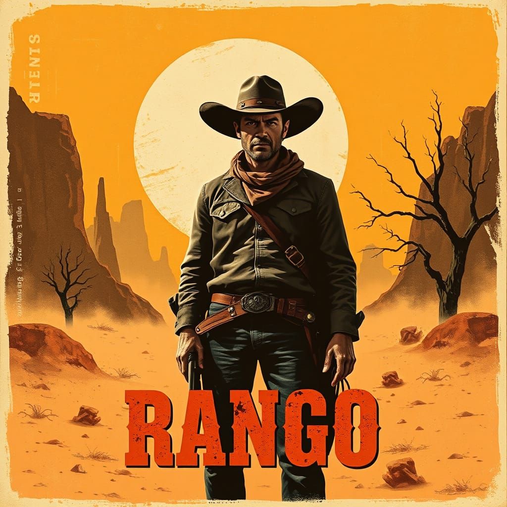 Vintage Western Movie Poster: Rango