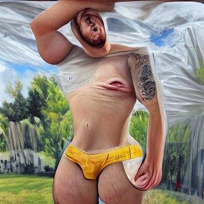 Hyperrealistic Wedgie Close-up