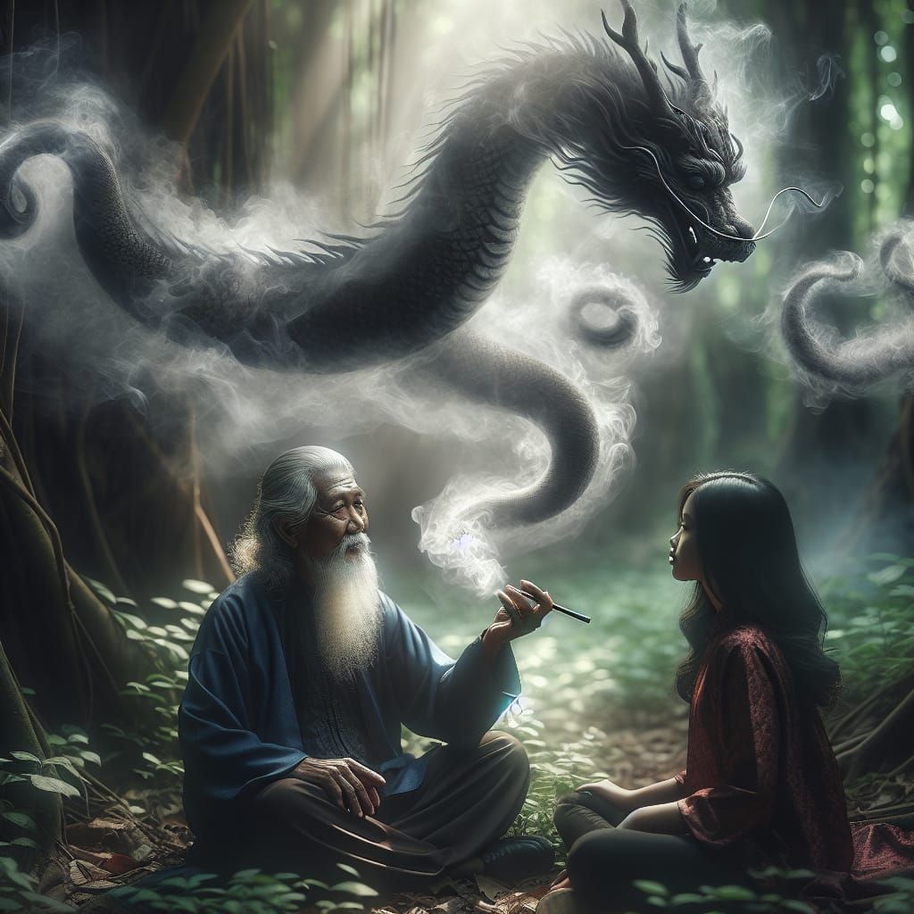 Magical Mentorship: Illusionist and Apprentice in Forest Gla...